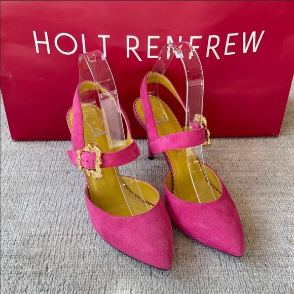 Charlotte Olympia Picture Frame Buckle Heels - Picture 1 of 4